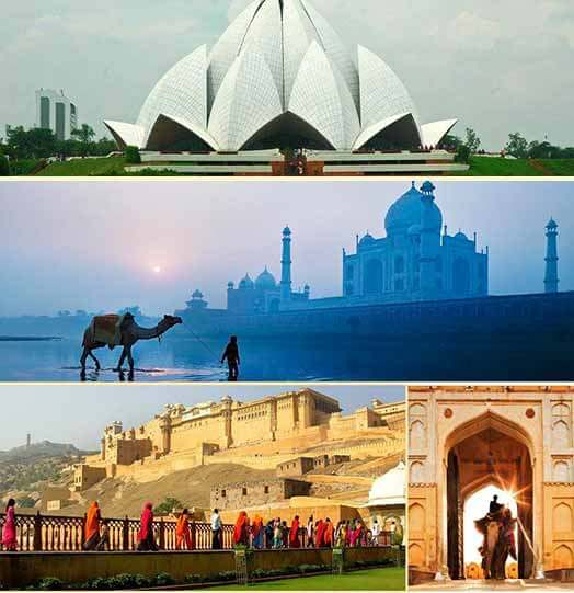 Golden Triangle Holidays typically include travel to three cities in India: Delhi, Agra, and Jaipur.