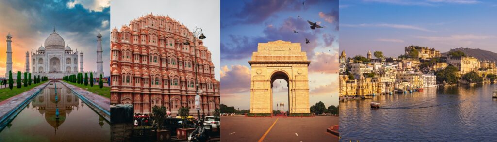 08 Nights and 09 Days
Customize Now This tour is as per your convenience. You are completely free to choose car, hotel, places to visit, and activities as per your wish and comfort. Or you may also follow the suggested itinerary to help you plan your trip.
Delhi (2N)
Agra (1N)
Jaipur (3N)
Udaipur (2N)