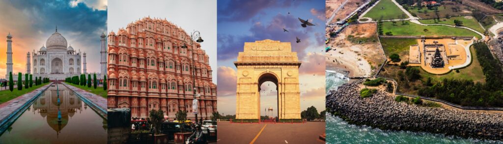 08 Nights and 09 Days
Customize Now This tour is as per your convenience. You are completely free to choose car, hotel, places to visit, and activities as per your wish and comfort. Or you may also follow the suggested itinerary to help you plan your trip.
Jaipur (2N)
Agra (1N)
Delhi (2N)
Chennai (3N)