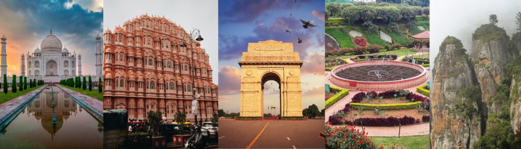 11 Nights and 12 Days
Customize Now This tour is as per your convenience. You are completely free to choose car, hotel, places to visit, and activities as per your wish and comfort. Or you may also follow the suggested itinerary to help you plan your trip.
Jaipur (2N)
Agra (1N)
Delhi (2N)
Cochin (2N)
Kodaikanal (2N)
Ooty (2N)