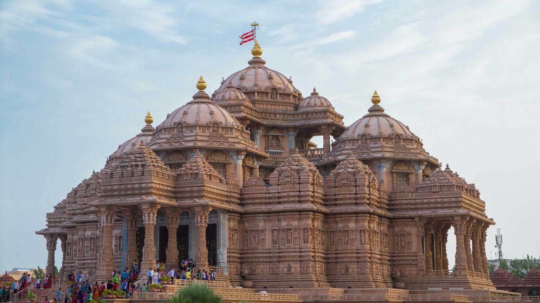 Day Close Up View of Akshardham Delhi 