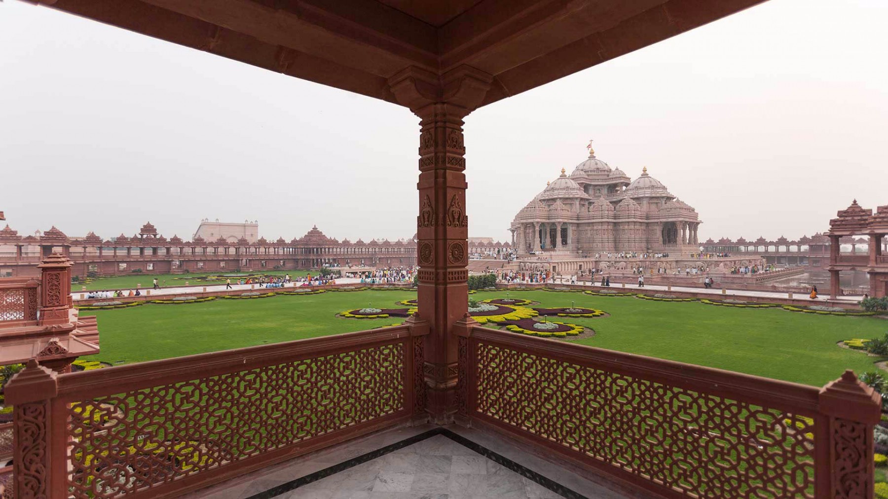 Akshardham Temple Delhi Wide Shot 